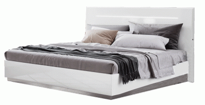 Onda LEGNO White Bed with Led Lights