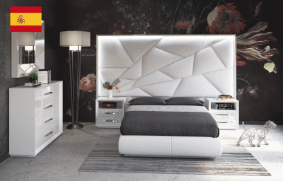 Bedroom Furniture Modern Bedrooms QS and KS Majesty Bedroom w/light and Carmen Cases