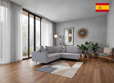 Fama Modern Living Room, Spain Redford Sectional Grey