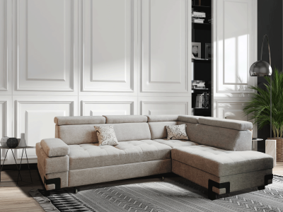 Living Room Furniture Sectionals Garda Sectional w/ Bed and Storage