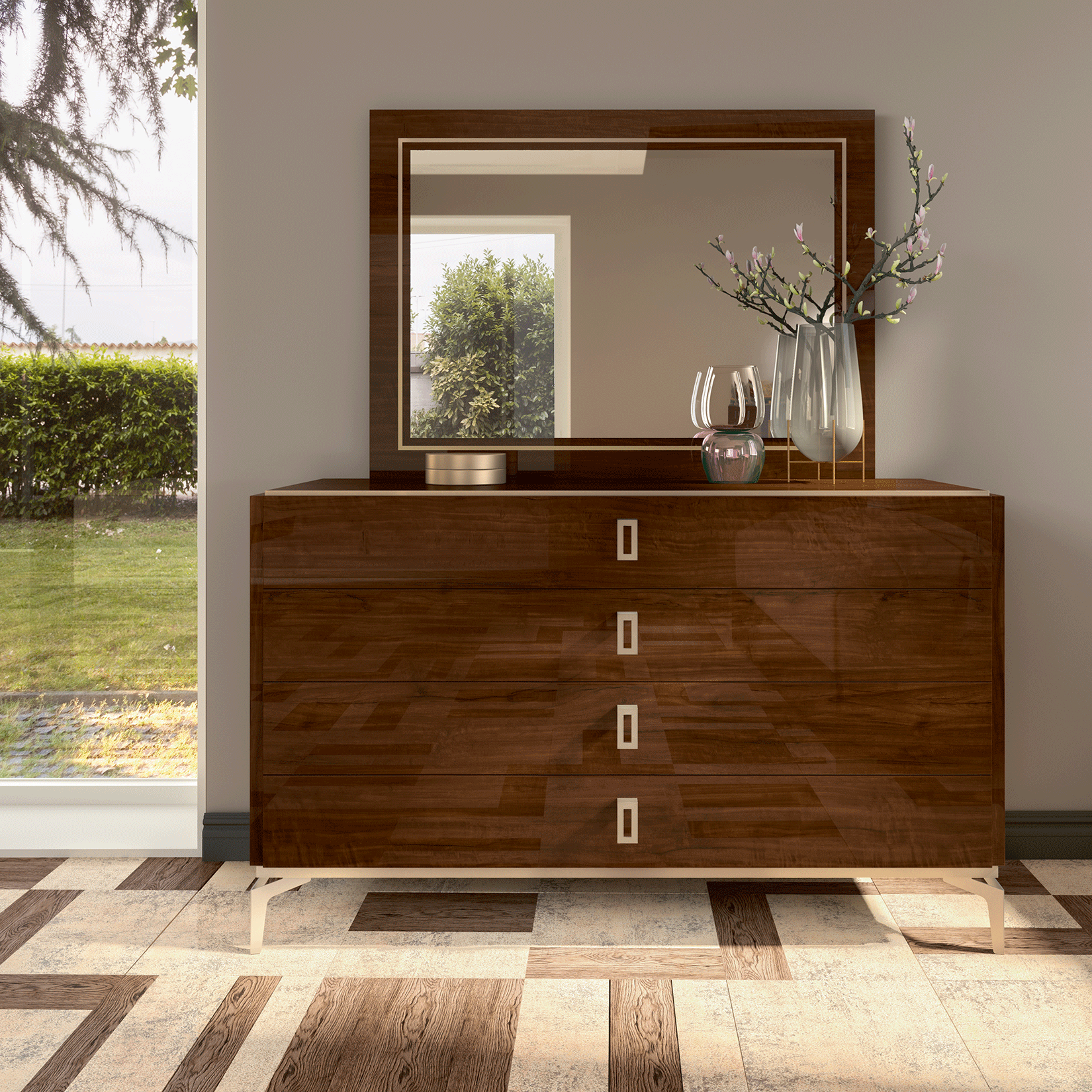 Bedroom Furniture Dressers and Chests Eva Dresser / Mirror