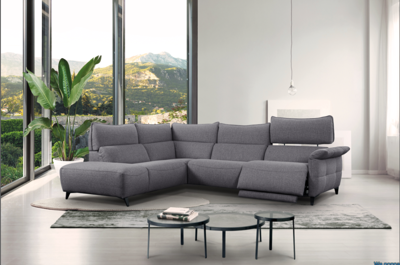 Brands Stella Collection Upholstery Living Challenger Sectional Left w/Electric Recliner
